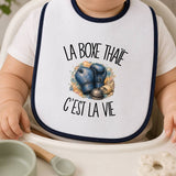 Bavoir Bébé La boxe thaïe c'est la vie