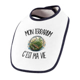 Bavoir Bébé Mon terrarium c'est ma vie