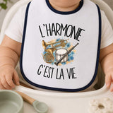 Bavoir Bébé L'harmonie c'est la vie