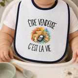 Bavoir Bébé Être vendeuse c'est la vie