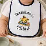Bavoir Bébé Être assistante maternelle c'est la vie