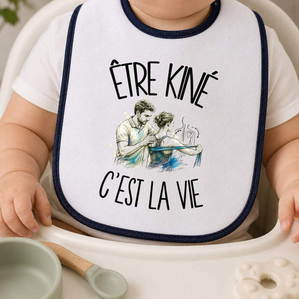 Bavoir Bébé Être kiné c'est la vie