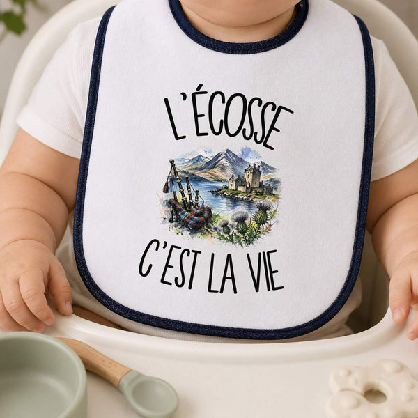 Bavoir Bébé L'Écosse c'est la vie
