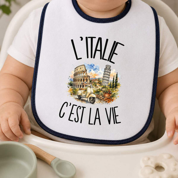 Bavoir Bébé L'Italie c'est la vie