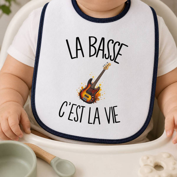 Bavoir Bébé La basse c'est la vie