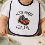 Bavoir Bébé La boxe française c'est la vie