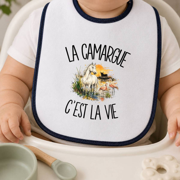 Bavoir Bébé La Camargue c'est la vie