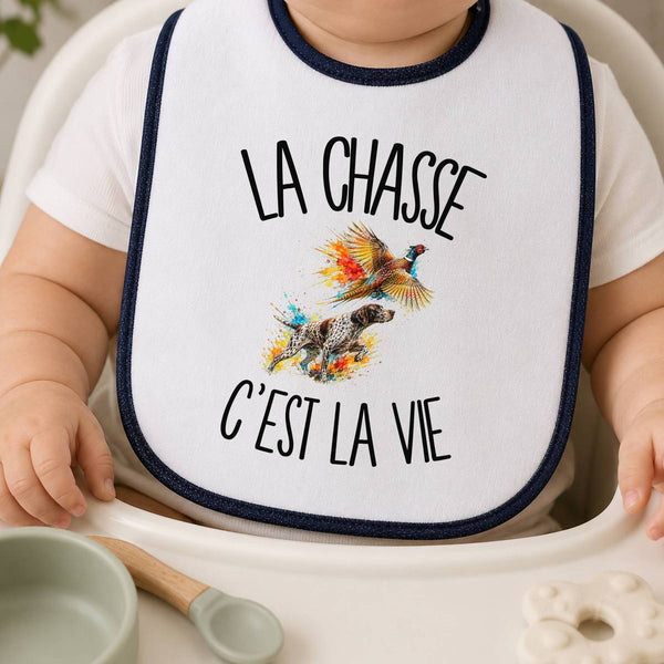 Bavoir Bébé La chasse c'est la vie