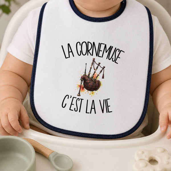 Bavoir Bébé La cornemuse c'est la vie