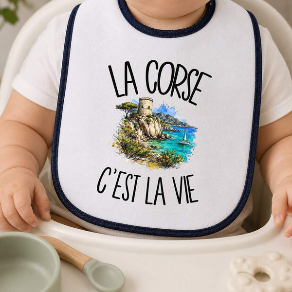 Bavoir Bébé La Corse c'est la vie