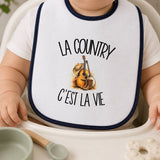 Bavoir Bébé La country c'est la vie