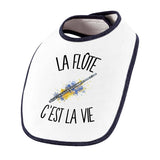 Bavoir Bébé La flûte c'est la vie