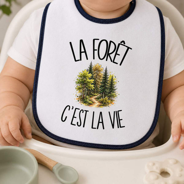 Bavoir Bébé La forêt c'est la vie