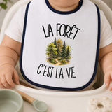 Bavoir Bébé La forêt c'est la vie