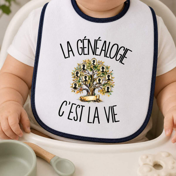 Bavoir Bébé La généalogie c'est la vie