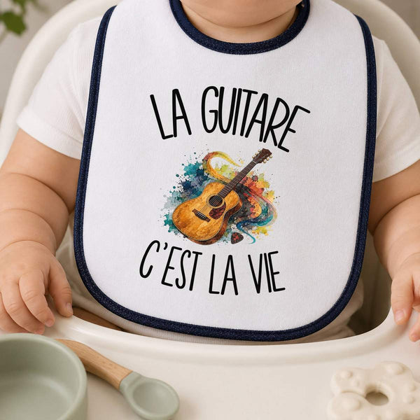 Bavoir Bébé La guitare c'est la vie