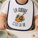 Bavoir Bébé La guitare c'est la vie