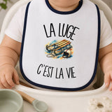 Bavoir Bébé La luge c'est la vie