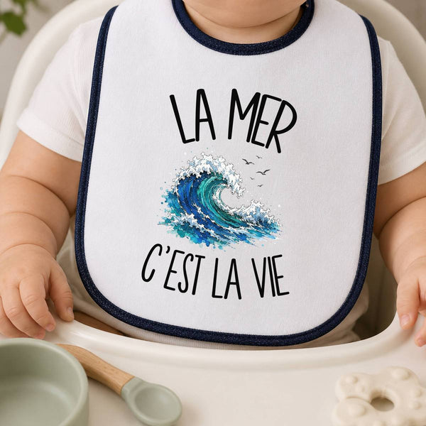 Bavoir Bébé La mer c'est la vie