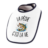 Bavoir Bébé La pêche c'est la vie
