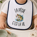 Bavoir Bébé La pêche c'est la vie