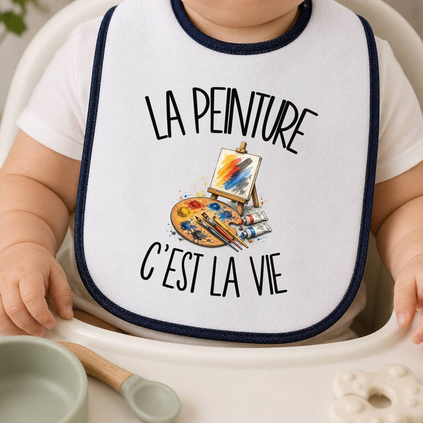 Bavoir Bébé La peinture c'est la vie