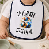 Bavoir Bébé La pétanque c'est la vie
