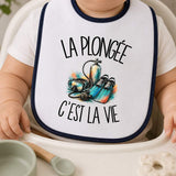 Bavoir Bébé La plongée c'est la vie