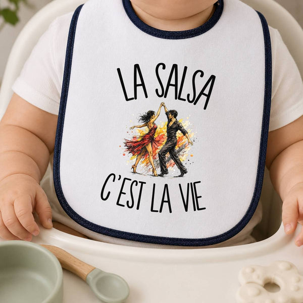 Bavoir Bébé La salsa c'est la vie