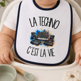 Bavoir Bébé La techno c'est la vie