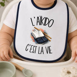Bavoir Bébé L'aïkido c'est la vie