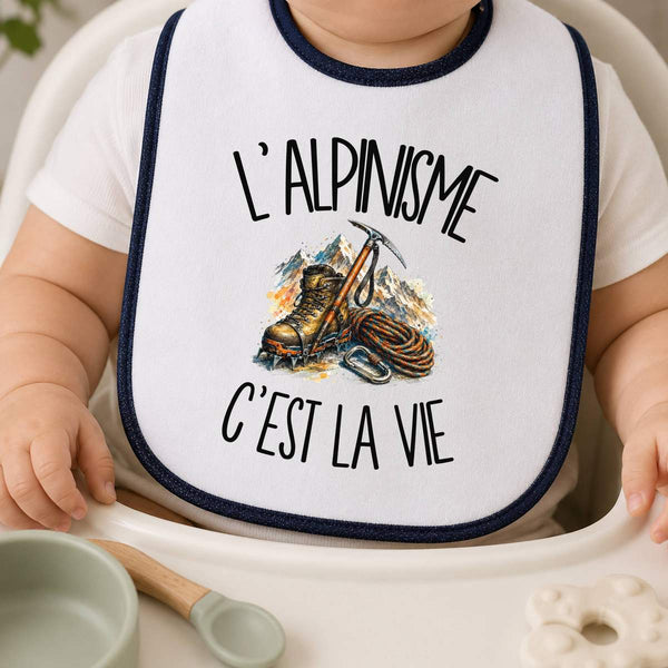 Bavoir Bébé L'alpinisme c'est la vie