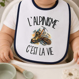 Bavoir Bébé L'alpinisme c'est la vie