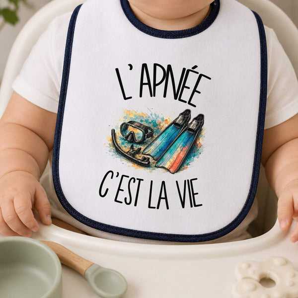 Bavoir Bébé L'apnée c'est la vie