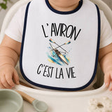 Bavoir Bébé L'aviron c'est la vie