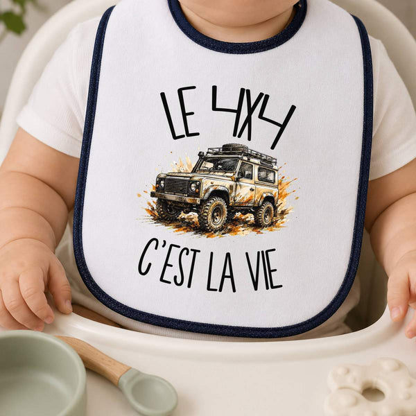 Bavoir Bébé Le 4x4 c'est la vie