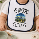 Bavoir Bébé Le bivouac c'est la vie