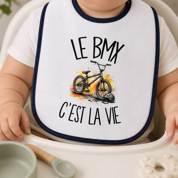 Bavoir Bébé Le BMX c'est la vie