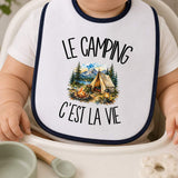 Bavoir Bébé Le camping c'est la vie