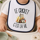 Bavoir Bébé Le cricket c'est la vie