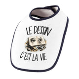 Bavoir Bébé Le dessin c'est la vie