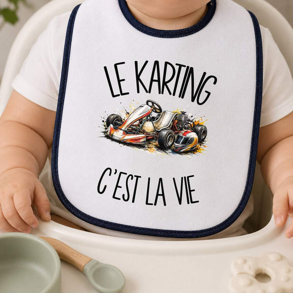 Bavoir Bébé Le karting c'est la vie