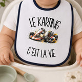 Bavoir Bébé Le karting c'est la vie