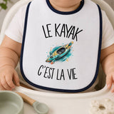Bavoir Bébé Le kayak c'est la vie