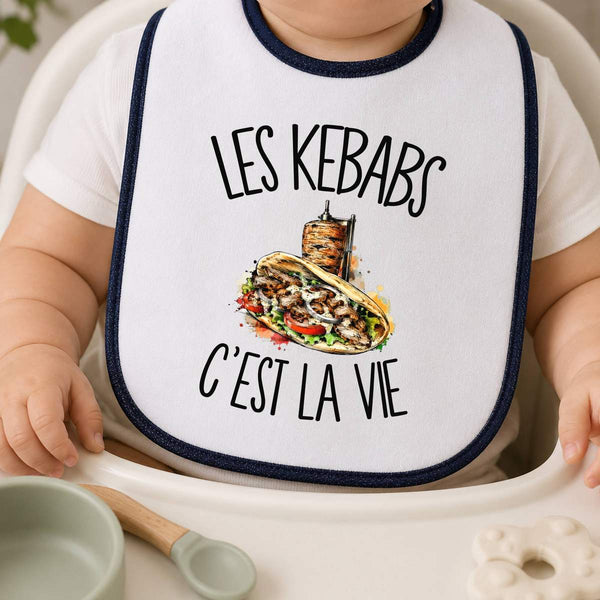 Bavoir Bébé Les kebabs c'est la vie