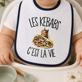 Bavoir Bébé Les kebabs c'est la vie
