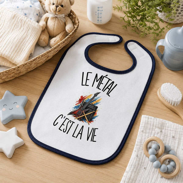 Bavoir Bébé Le métal c'est la vie