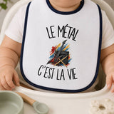 Bavoir Bébé Le métal c'est la vie