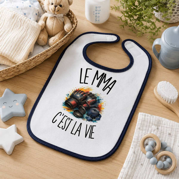 Bavoir Bébé Le MMA c'est la vie