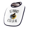 Bavoir Bébé Le piano c'est la vie